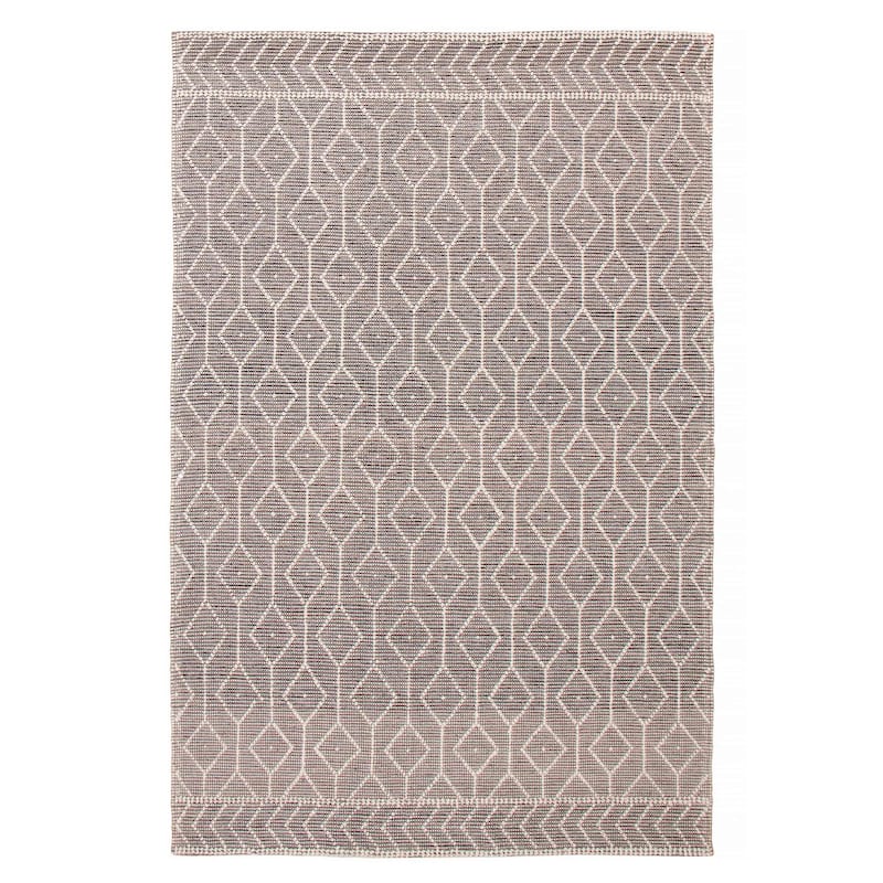 ECARPETGALLERY Braid weave Sienna Grey Wool Rug - 6'0 x 9'2 - Dark Grey - 6'0 x 9'2