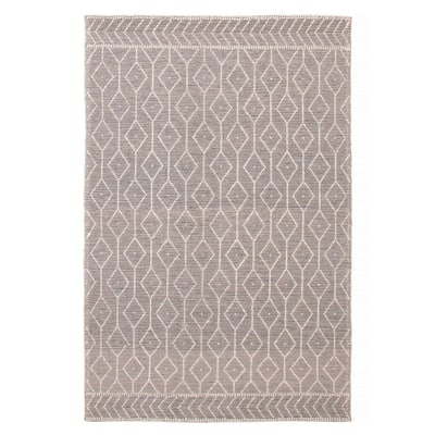 ECARPETGALLERY Braid weave Sienna Grey Wool Rug - 6'0 x 9'2