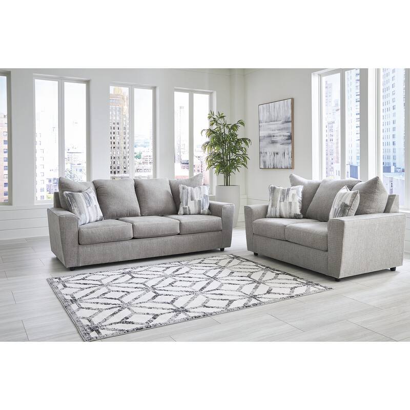 Signature Design by Ashley Stairatt Gray 2-Piece Upholstery Package - 86" W x 38" D x 39" H