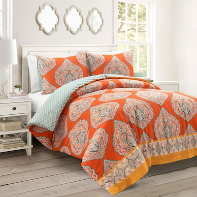 Lush Decor Harley Reversible Cotton Duvet Cover Set