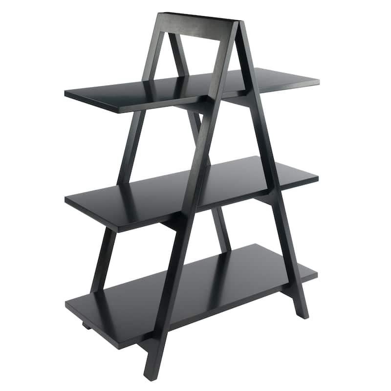 Aaron 3-Tier A-Frame Shelf, Black - 30.12 x 15.28 x 38.39 inches