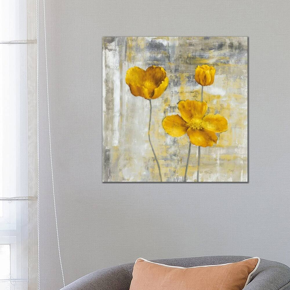 iCanvas "Yellow Flowers II" by Carol Black Canvas Print