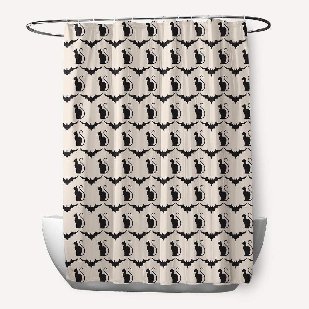 Cats and Bats Shower Curtain