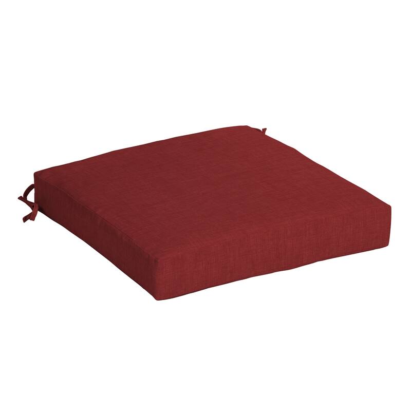 ARDEN Leala Texture Outdoor 21 x 21 in. Seat Cushion - Ruby Red Leala