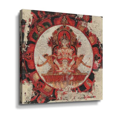 Red Buddha Mandala Gallery Wrapped Canvas