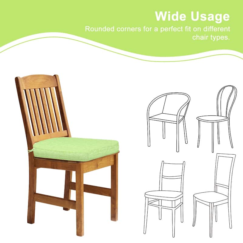 Aoodor Outdoor Dining Chair Cushions Set of 4, Outdoor Chair Pads with Ties, 21 x 21 inch - 21"x21"