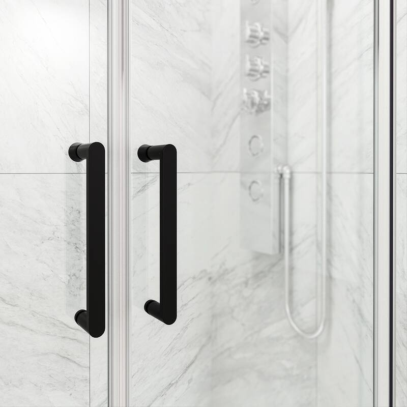 VIGO Paloma 56 to 60 in. W x 74 in. H Semi-Frameless Double-Sliding Shower Door with Clear Tempered Glass
