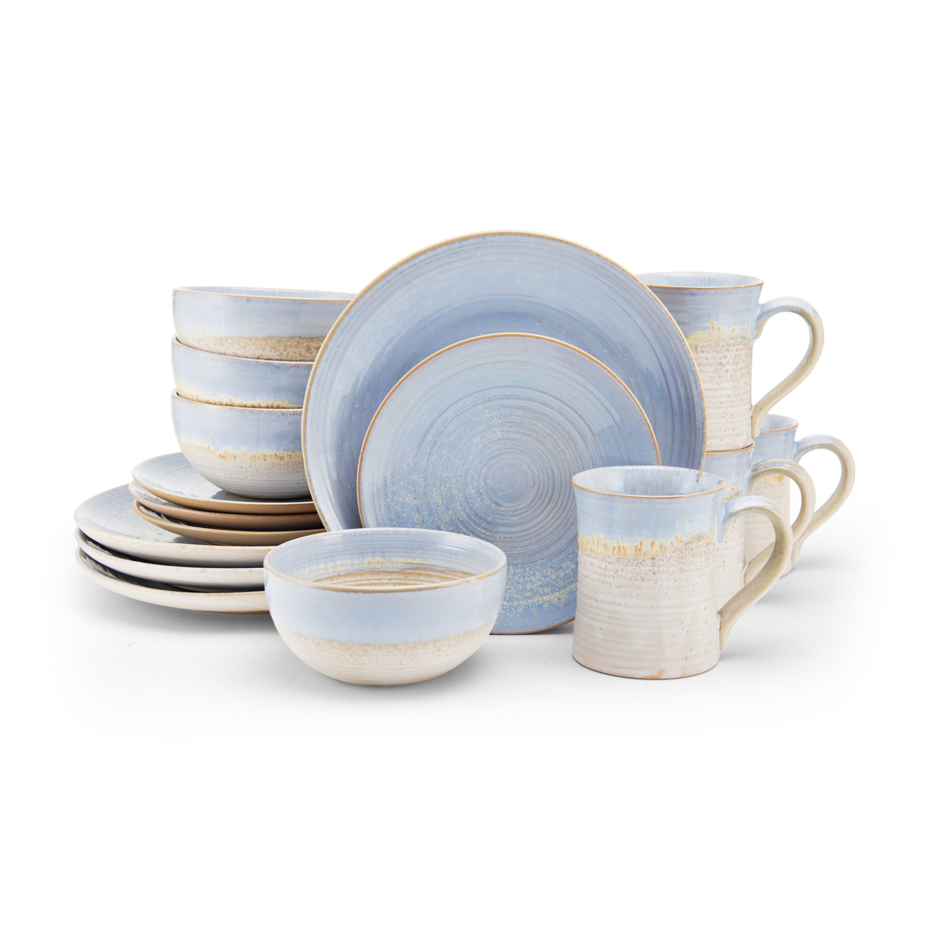 Mikasa 'Tanner' Light Blue 16 Piece Dinnerware Set (Service for 4) Overstock 31425055