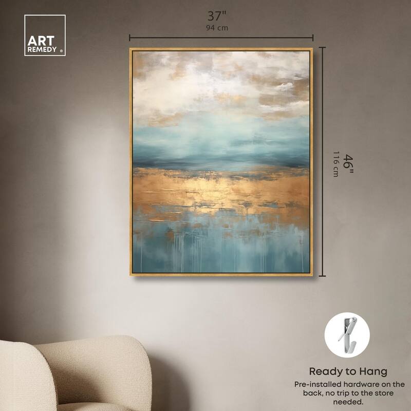 Cloudscape in Gold III Canvas by Art Remedy