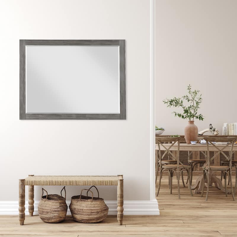 Altair Ivy Rectangular Bathroom Wood Framed Wall Mirror