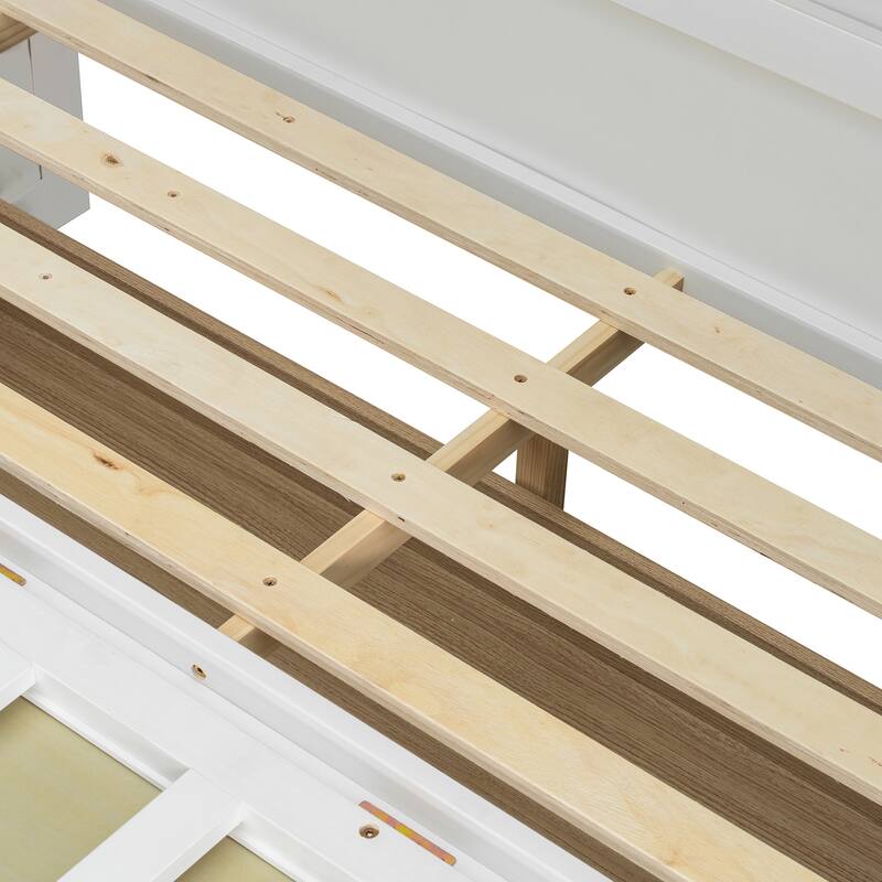 Full Size Murphy Bed with Large Storage Drawers, Space-Saving Design