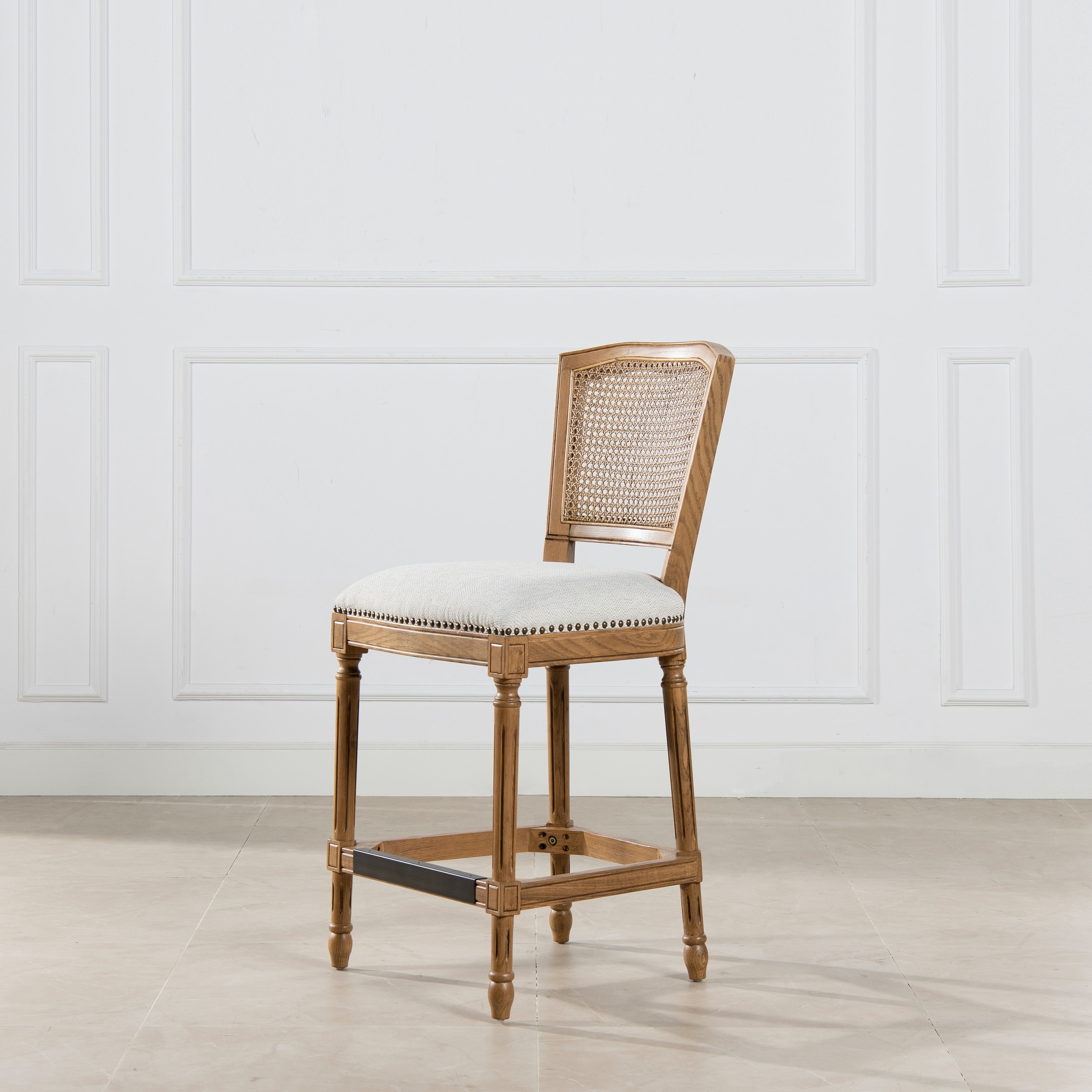 Wicker high shop back bar stools