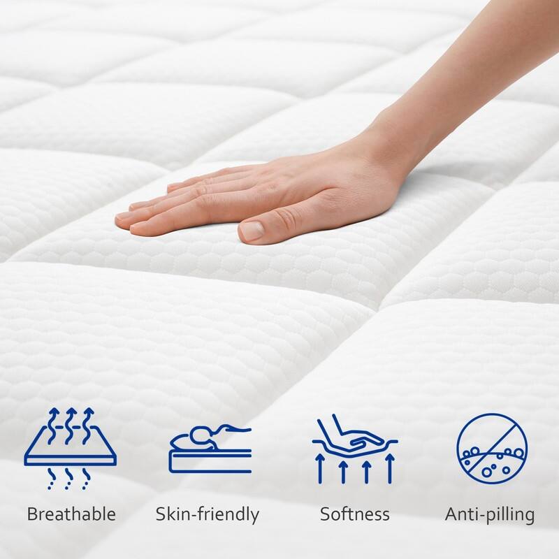10" Spring Hybrid Mattress in a Box, Pocket Springs, Isolation Motion, Back Pain Relief, CertiPUR-US