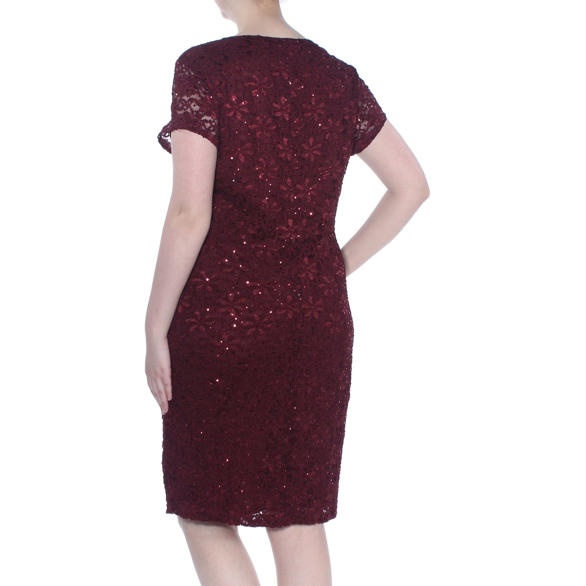 womens burgundy lace dress