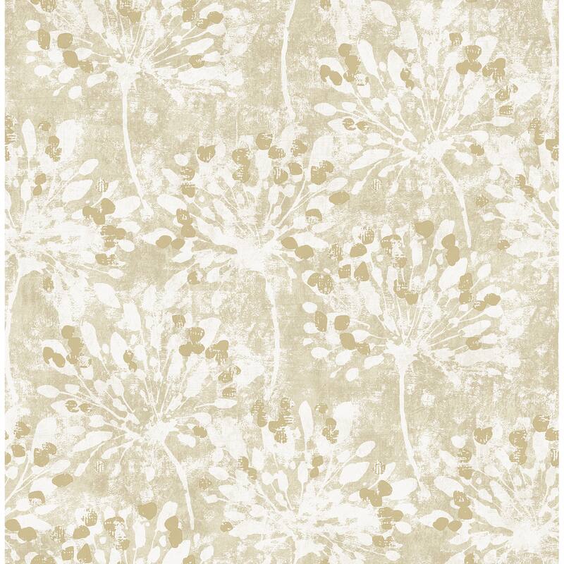 Advantage Dori Gold Painterly Floral Wallpaper
