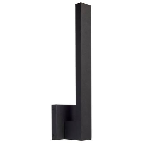 Raven LED Outdoor Sconce 18 Inch Textured Matte Black Finish 15 Watts 3000K