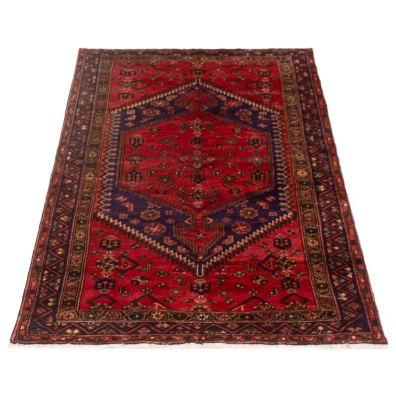 ECARPETGALLERY Hand-knotted Andelz Red Wool Rug - 4'4 x 7'4