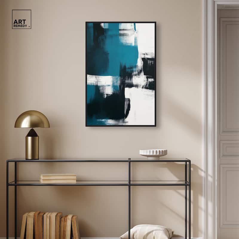 Weight of Teal Canvas by Art Remedy