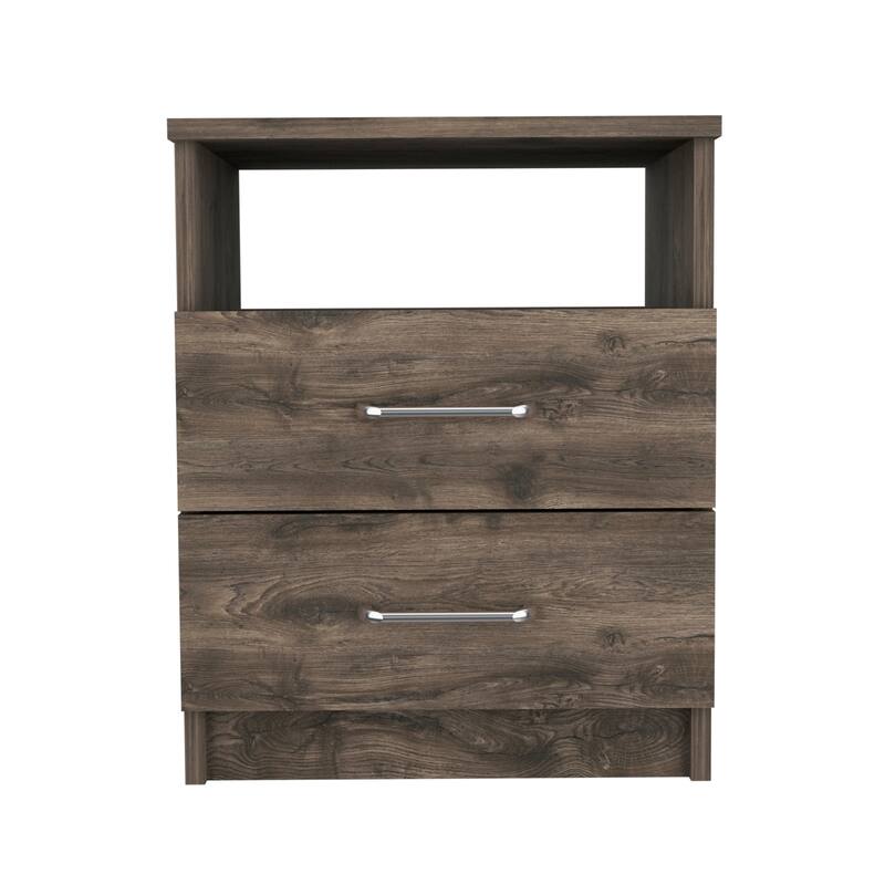 TUHOME Napoles 2-Drawer 19.9-inch High Nightstand