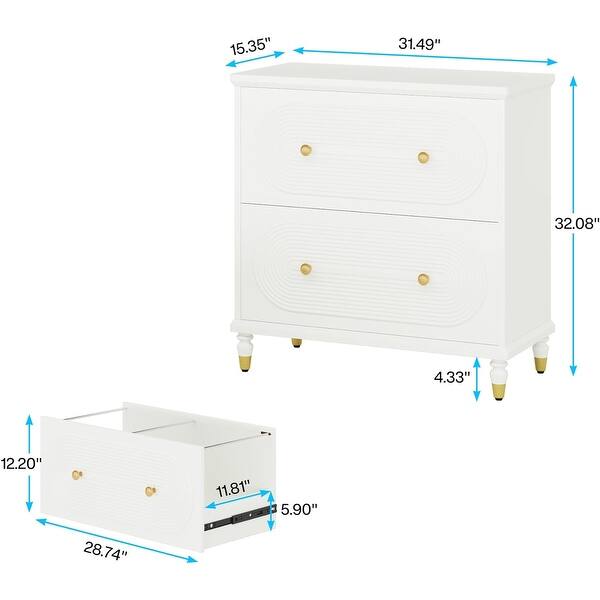 2 Drawer File with Metal Legs for A4, Letter, and Legalsized
