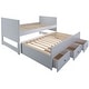 preview thumbnail 24 of 41, Taylor & Olive Begonia Twin Bed with Twin Trundle & 3 Built in Drawers