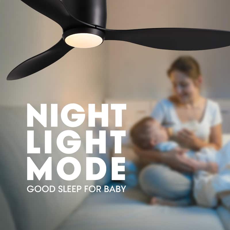 52 in. Sleek Ceiling Fan with Lights - Quiet Reversible DC Motor, Smart Control