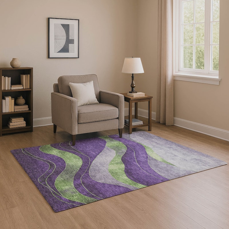 Premium Washable Super Soft Mayfield Rug - Purple - 8' x 10'