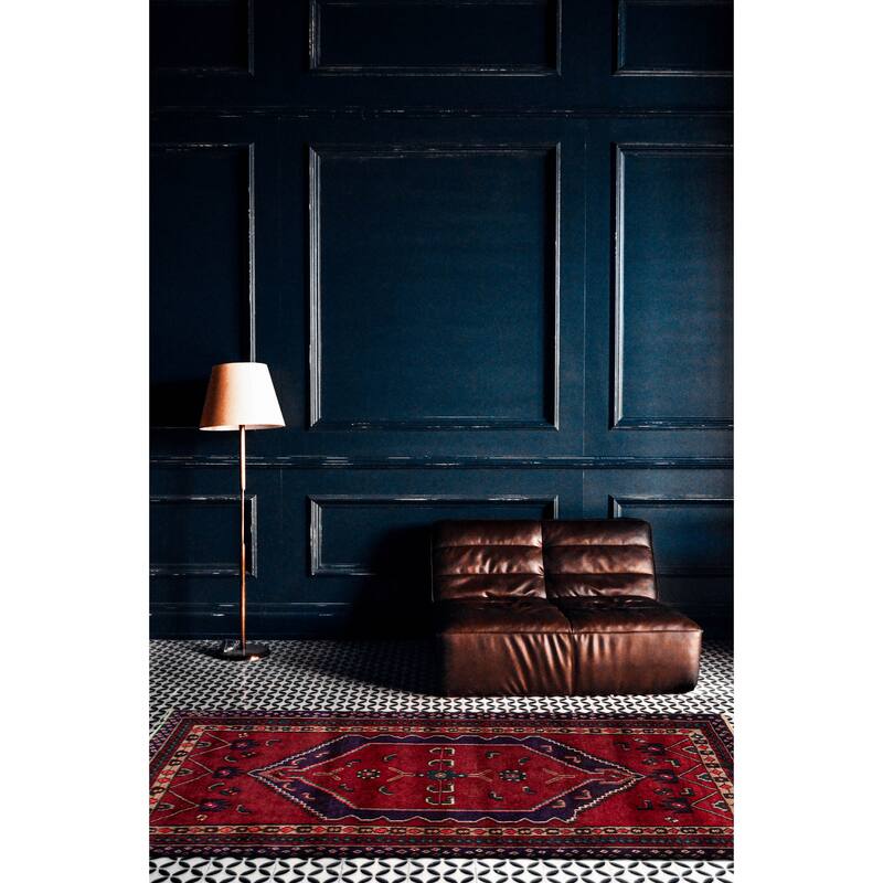 ECARPETGALLERY Hand-knotted Anadol Dark Red Wool Rug - 3'10 x 6'9