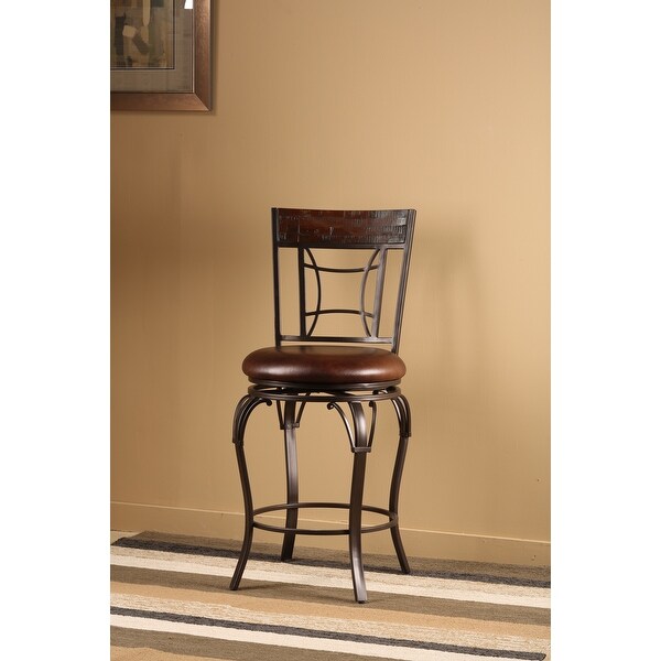 Shop Copper Grove Finnich Wood and Metal Swivel Stool Overstock