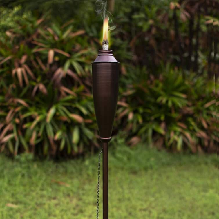 Deco Home Set of 4 Garden Tiki Torch Citronella Metal Outdoor Torch - 60inch