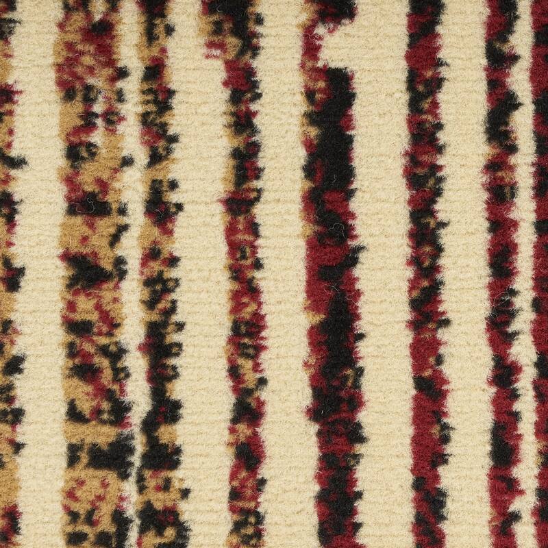 Ludih Power Loomed Abstract Traditional Modern Non Skid Stain Resistant Area Rug By HomeRoots - 90' X '27' X '0.5