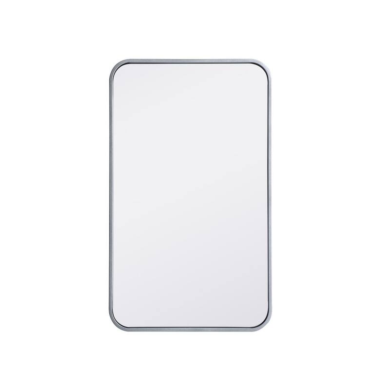 Ezra Soft Corner Metal Rectangular Mirror