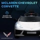 preview thumbnail 17 of 18, Chevrolet Corvette Licensed 12V Ride-On Car with LED Headlights, Horn, and Suspension System for 3-6 Years Toddlers