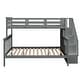 preview thumbnail 10 of 38, Stairway Design Twin-Over-Full Bunk Bed with Storage and Guard Rail for Bedroom