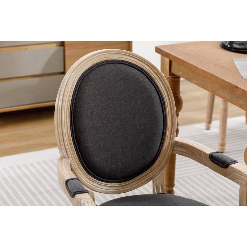 Upholstered Fabric Dining Armchair Set of 2