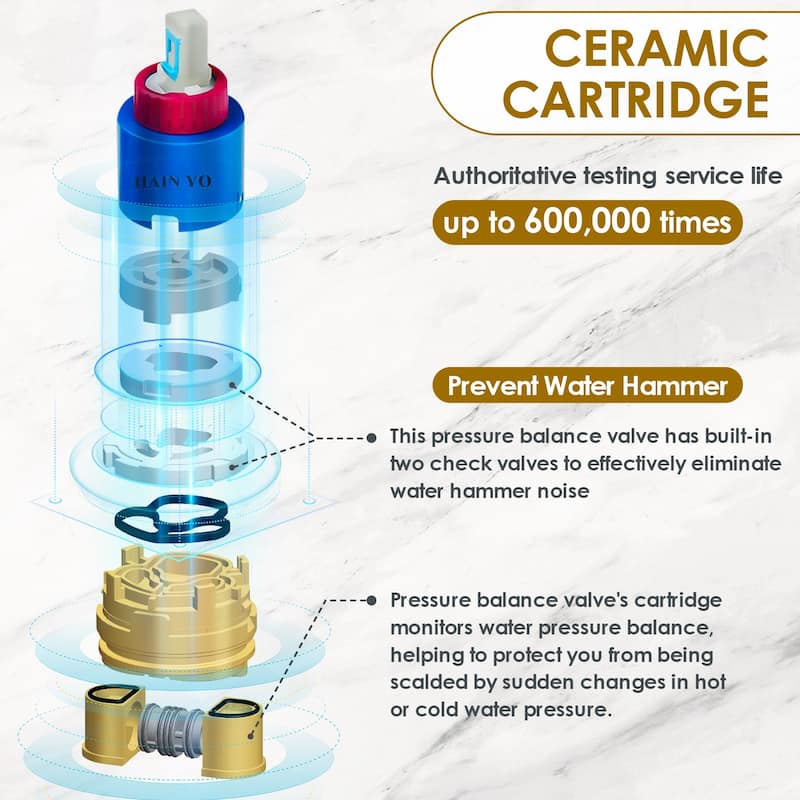 Rainfall Shower System with High Pressure 10 inch Shower Head Hand Held Shower Head Bathroom Mixer Shower Complete Combo Set