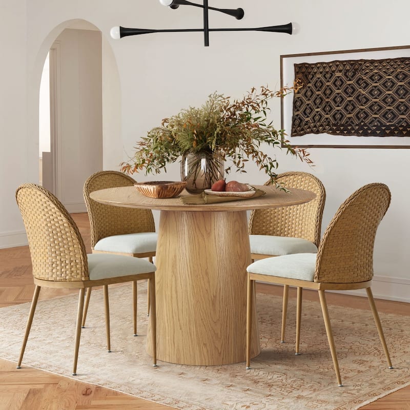 Coastal Rattan Dining Chair (Set of 2)