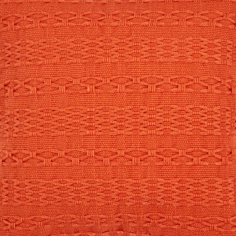 Tommy Bahama Island Essentials Cross Weave Orange Throw Pillow