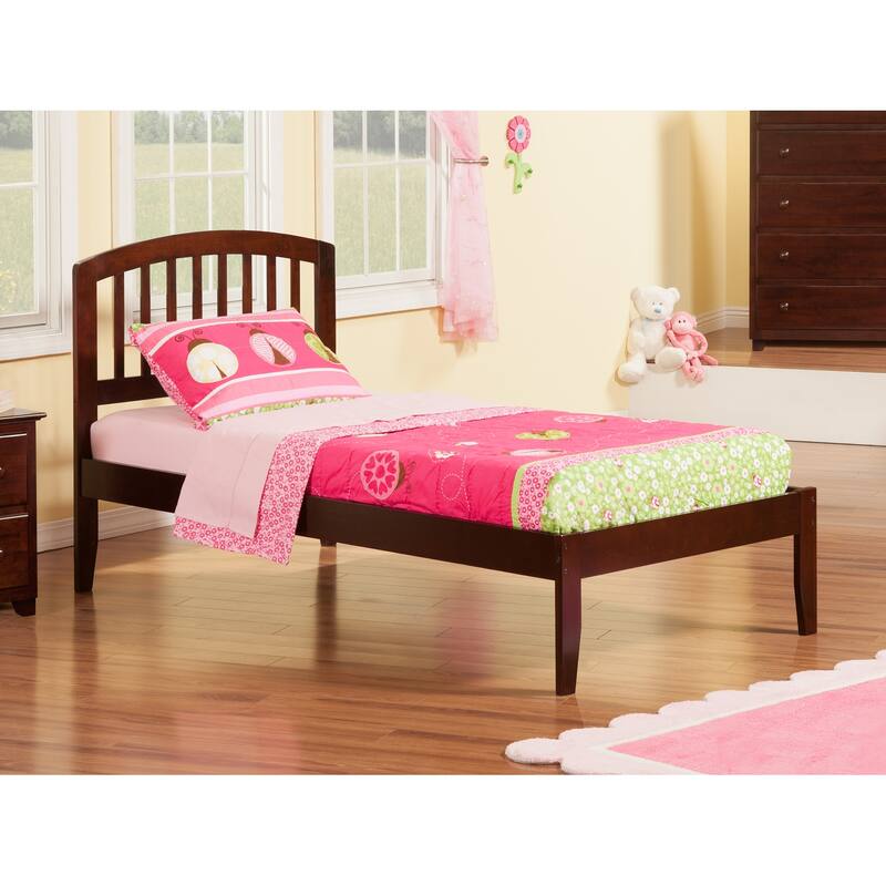 Platform Bed - Sleek Bowed Design & Sturdy Slats for Bedroom