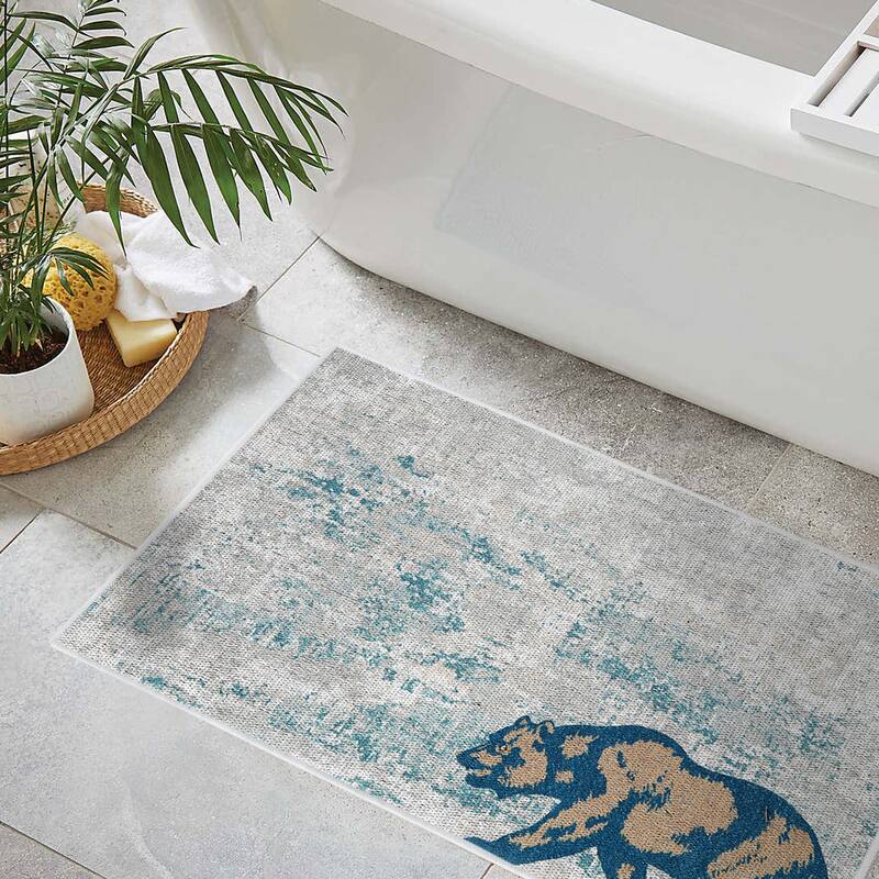 SussexHome Non-Skid Ultra-Thin Area Rugs for Laundry Room, Entryway, Bathroom and Kitchen - Washable Multipurpose Floor Mat