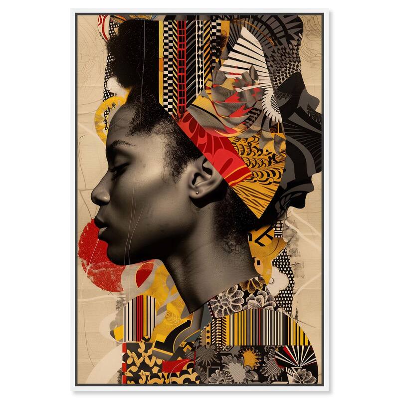 Cultural Collage Canvas by Art Remedy - 10" x 15" - White