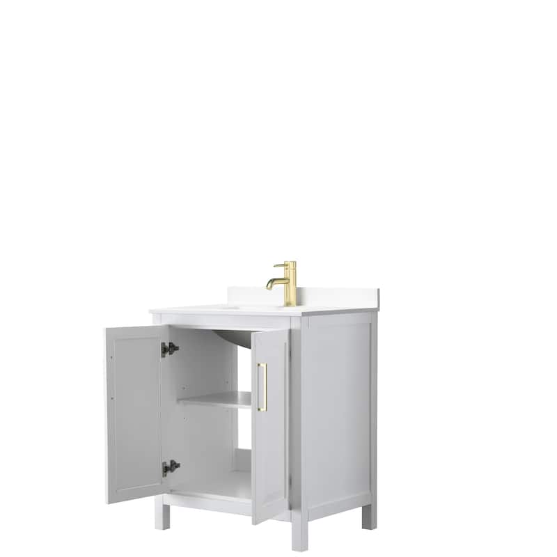 Daria 30 Inch Single Vanity, Cultured Marble Top