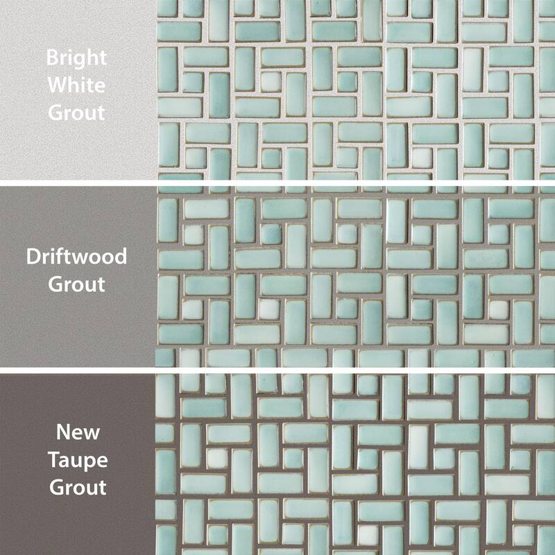 Merola Tile Hudson Spiral Mint Green 12-5/8" x 12-5/8" Porcelain Mosaic Floor and Wall Tile