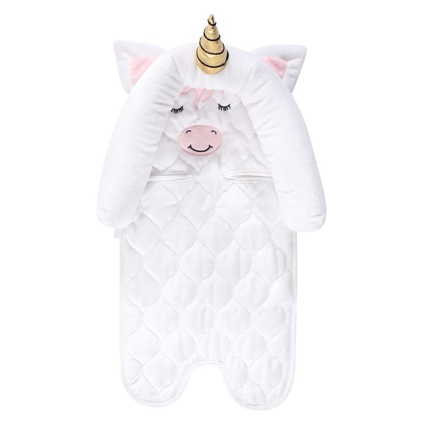 slide 1 of 1, Hudson Baby Infant Girl Car Seat Insert, Unicorn, One Size - Unicorn Unicorn