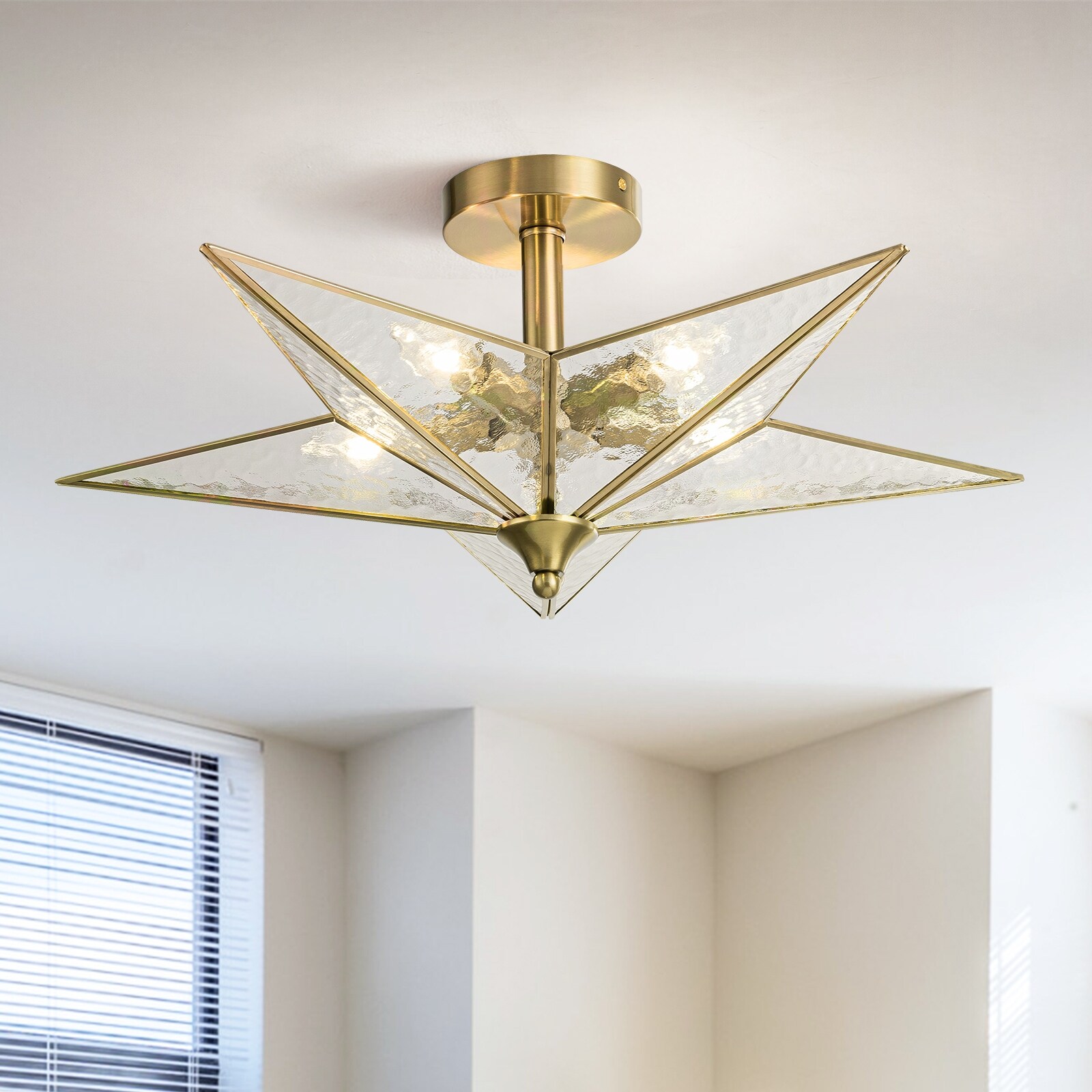 Gold star ceiling light sale