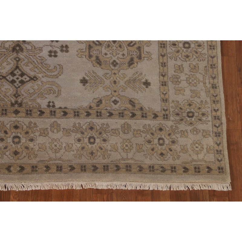 Earth Tone Oushak Oriental Area Rug Handmade Living Room Wool Carpet - 6'0"x 9'0"