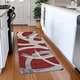 preview thumbnail 127 of 132, Premium Washable Super Soft Modern Zeus Mayfield Rug Red - 2'3" x 7'6"