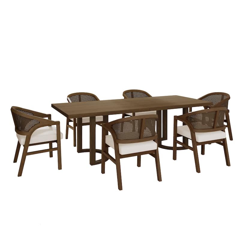 Christopher Knight Home - Althaea Rubberwood 7 Piece Dining Set