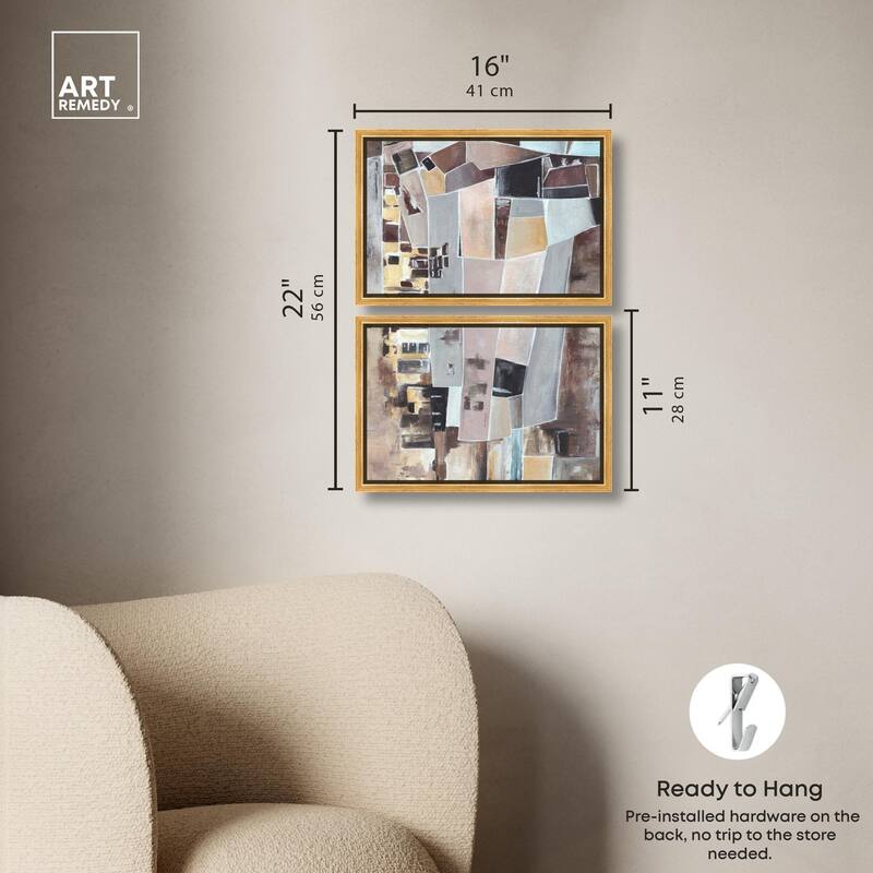 Wall Fragments Canvas Set of 2 by Art Remedy