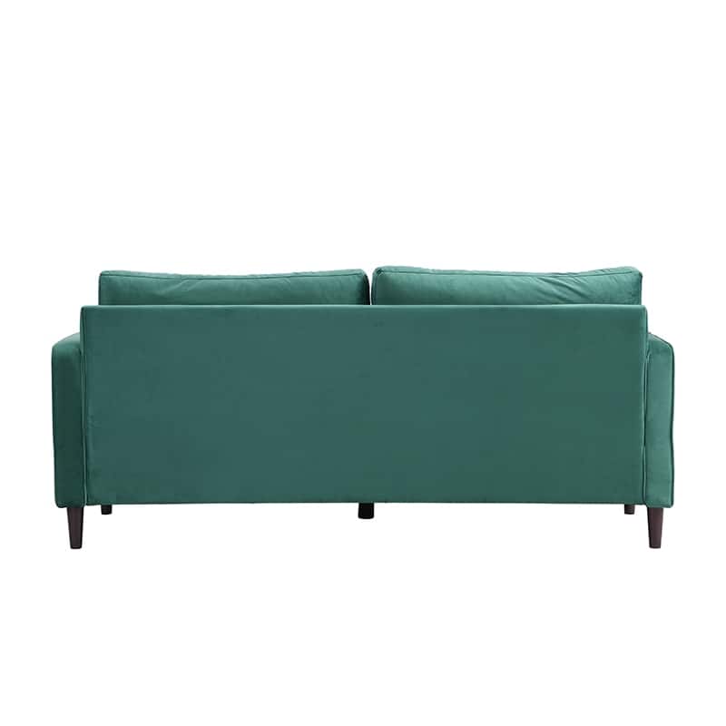 74" Green Linen Three Seater High Resilience Sofa